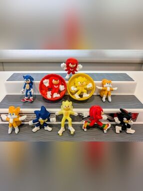 Sonic the Hedgehog Movie Figure Lot - Sonic, Knuckles, Tails & More